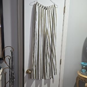 Striped Wide-Leg Pants